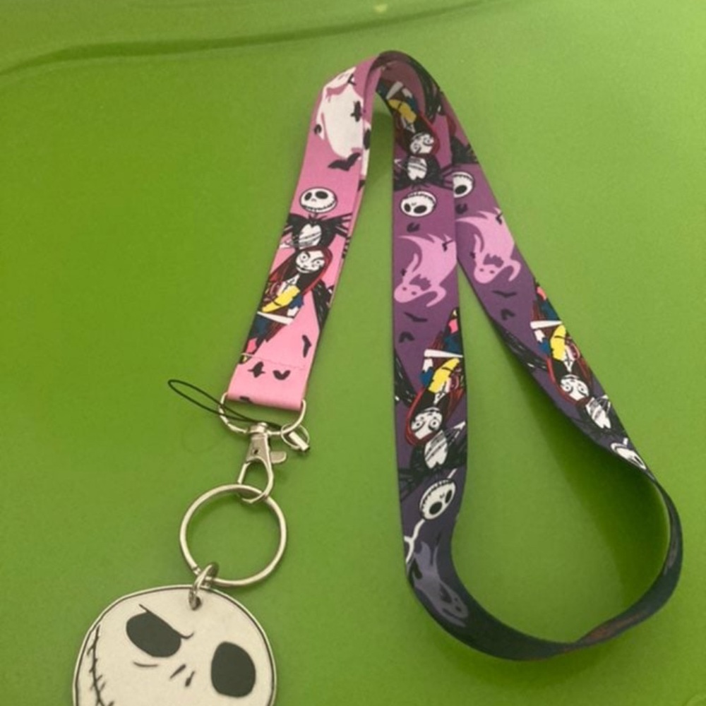 Disney Nightmare before Christmas lanyard with jack skellington key chain